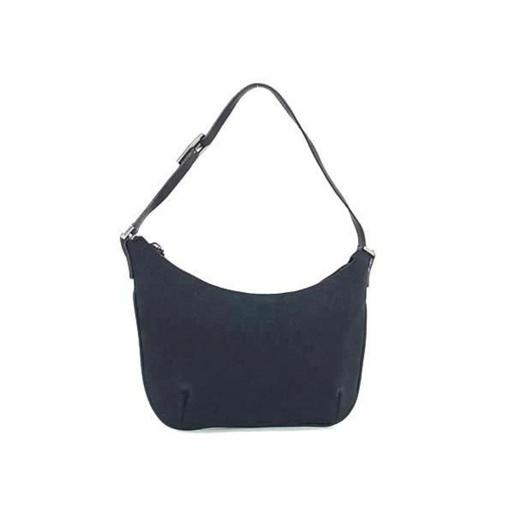 GUCCI GG Canvas Leather One Handle 2way Shoulder Bag Black